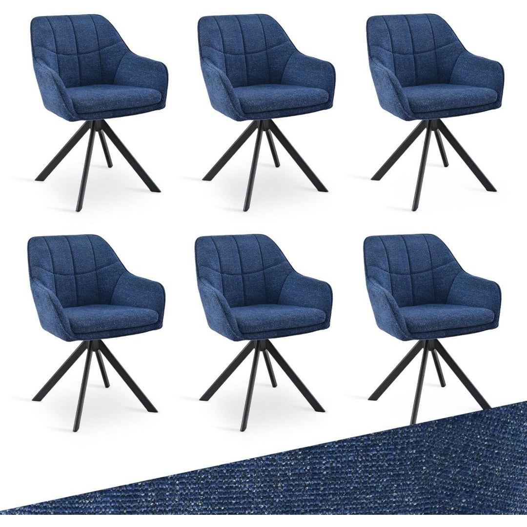 Arredo per soggiorno girevole con braccioli blu