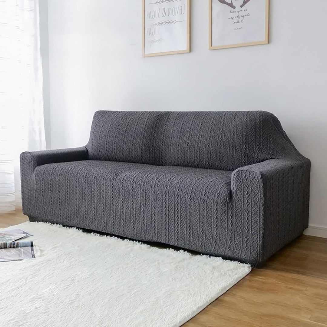 Seduta imbottita ZYFAB Jacquard Tratto Fodere Copridivani grigio