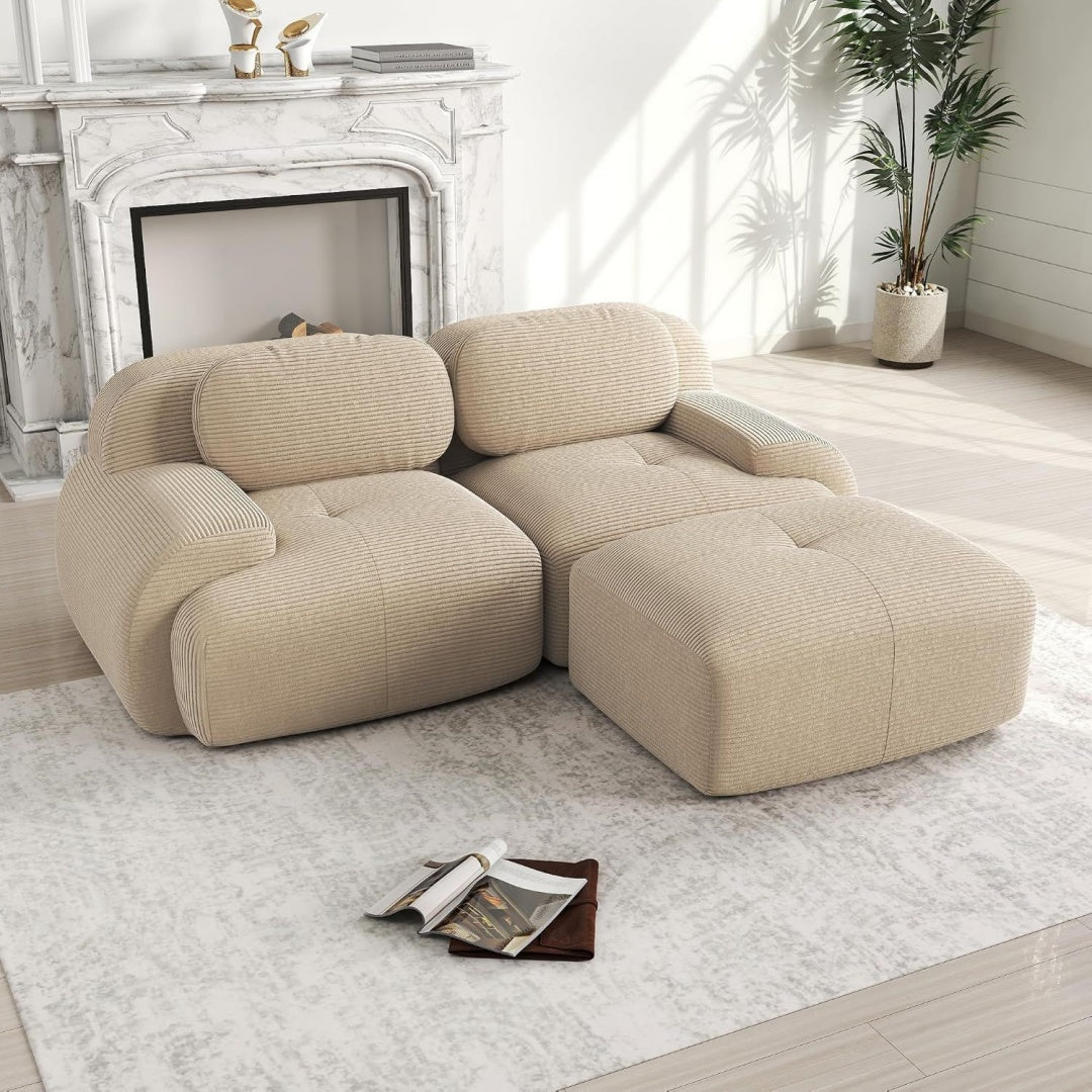 Divano confortevole regolabile modulare beige