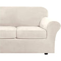 Divano da soggiorno con ante rivestimento in velluto beige