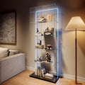 Vetrina contenitore nero con ante con illuminazione LED
