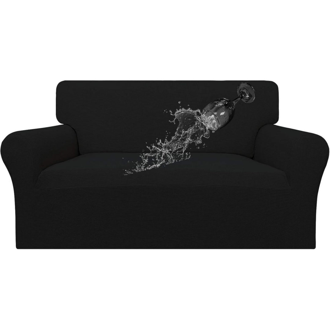 Divano confortevole Easy-Going Copridivano impermeabile, doppio copridivano nero