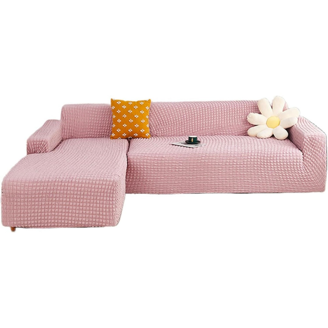 Divano confortevole Copridivano Angolare Penisola Antigraffio Gatto, rosa