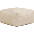 Pouf da soggiorno modulare con poggiapiedi beige