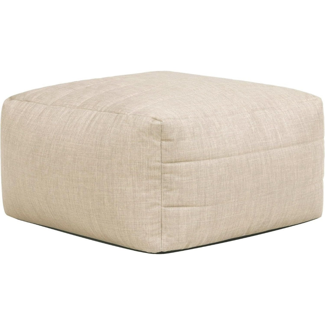 Pouf da soggiorno modulare con poggiapiedi beige