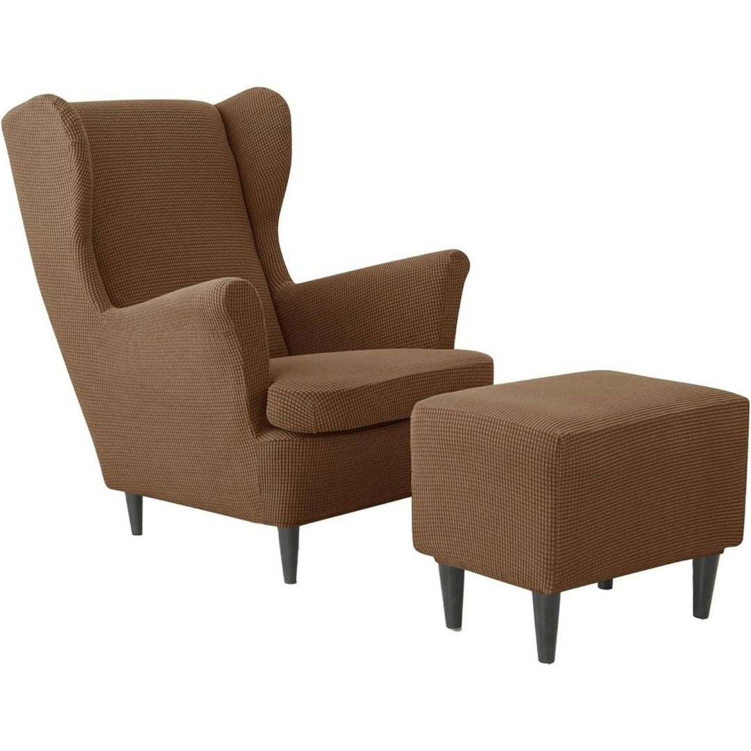 Seduta lounge reclinabile rivestimento in tessuto marrone