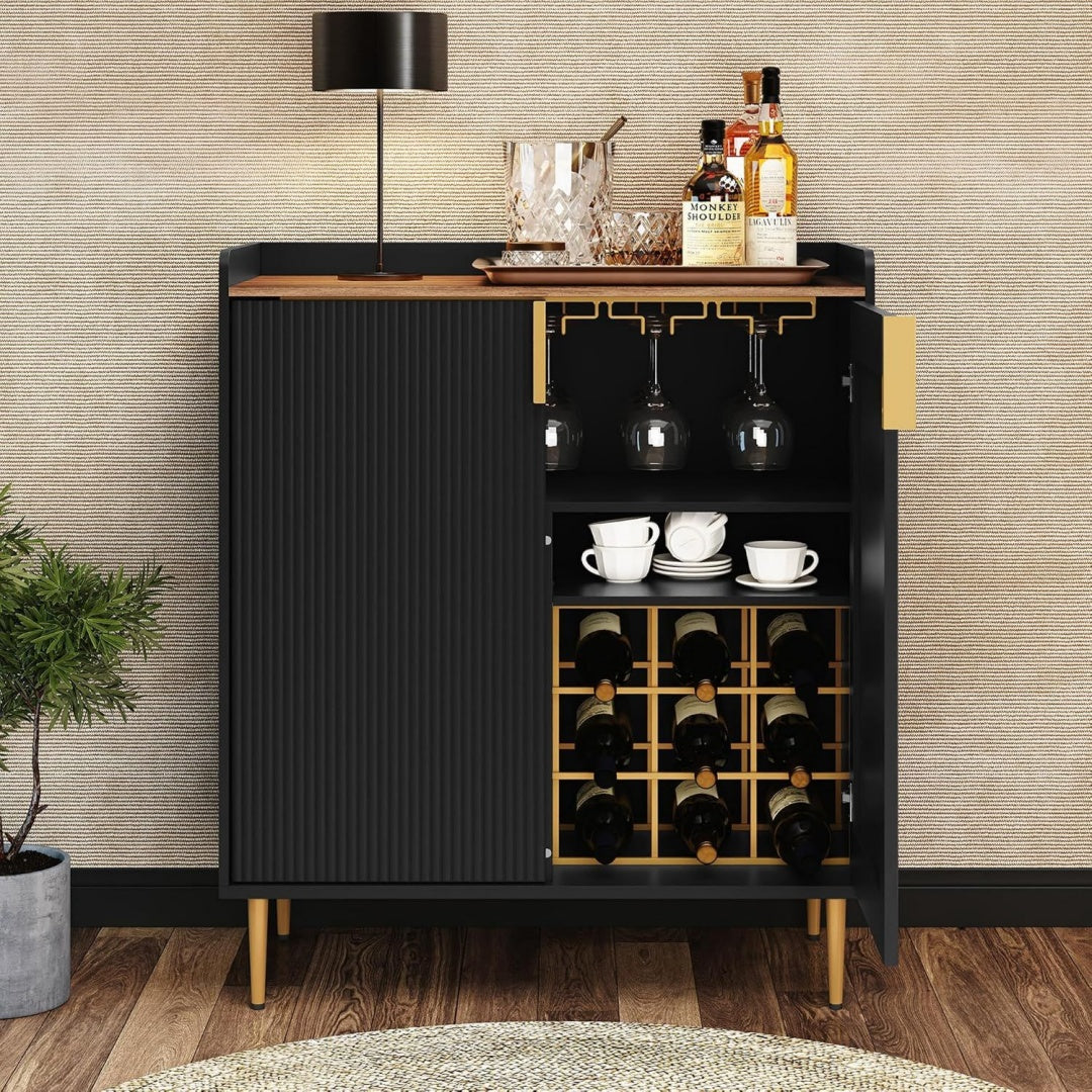 Madia contenitore regolabile stile vintage nero