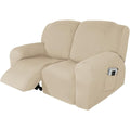 Divano da soggiorno beige reclinabile