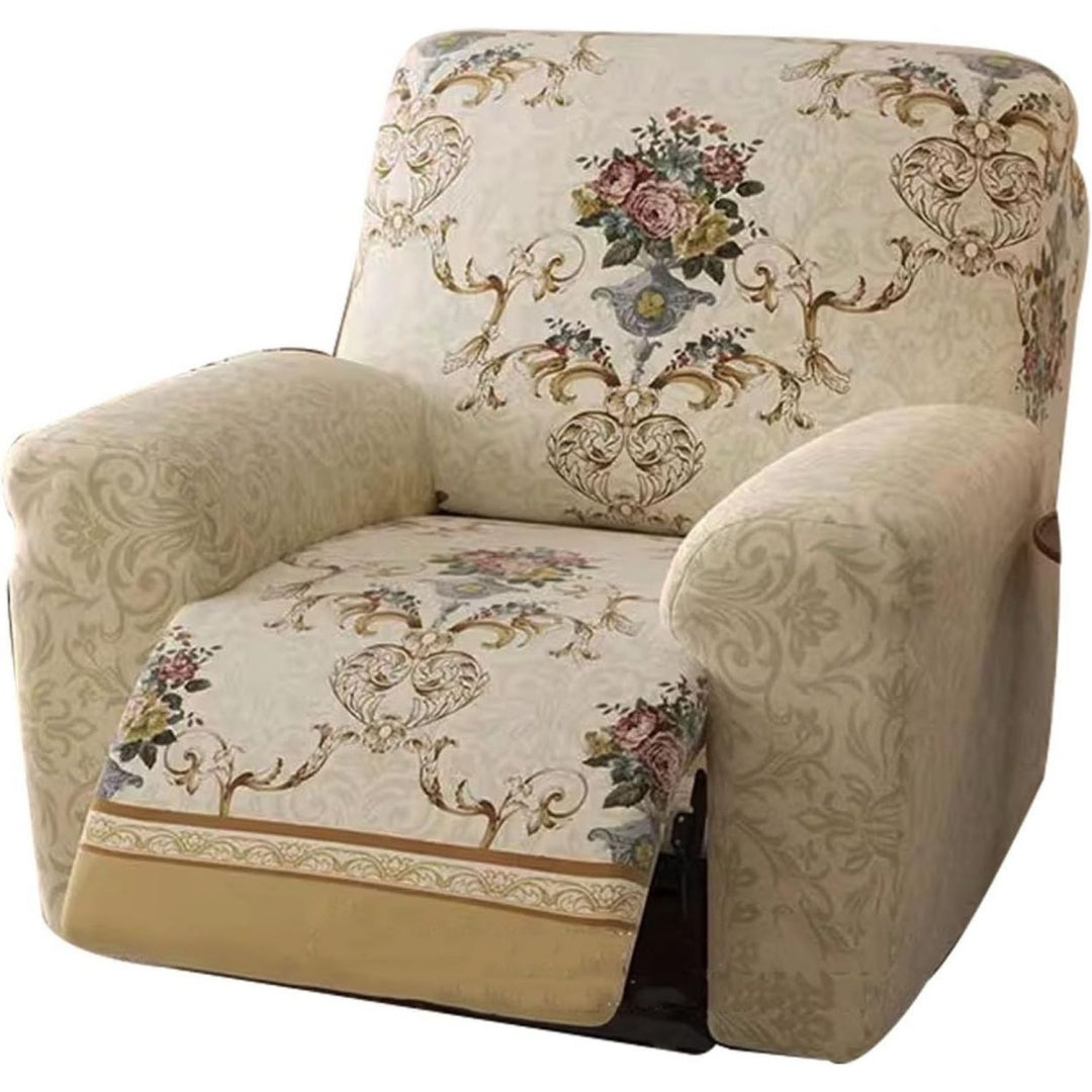 Seduta imbottita Copripoltrona Reclinabile Elasticizzato AntiGraffio Copripoltrona beige