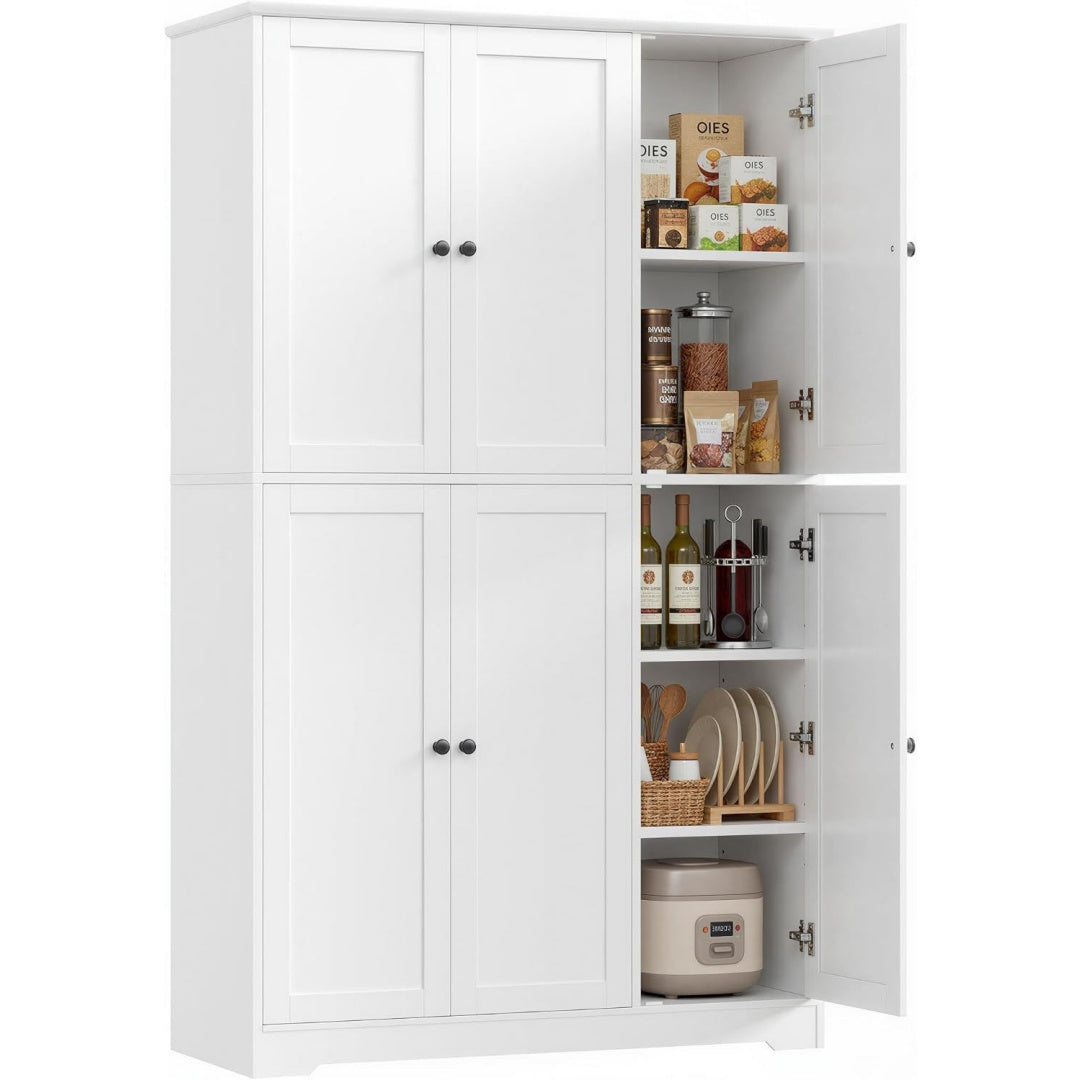 Credenza da soggiorno con ante regolabile bianco