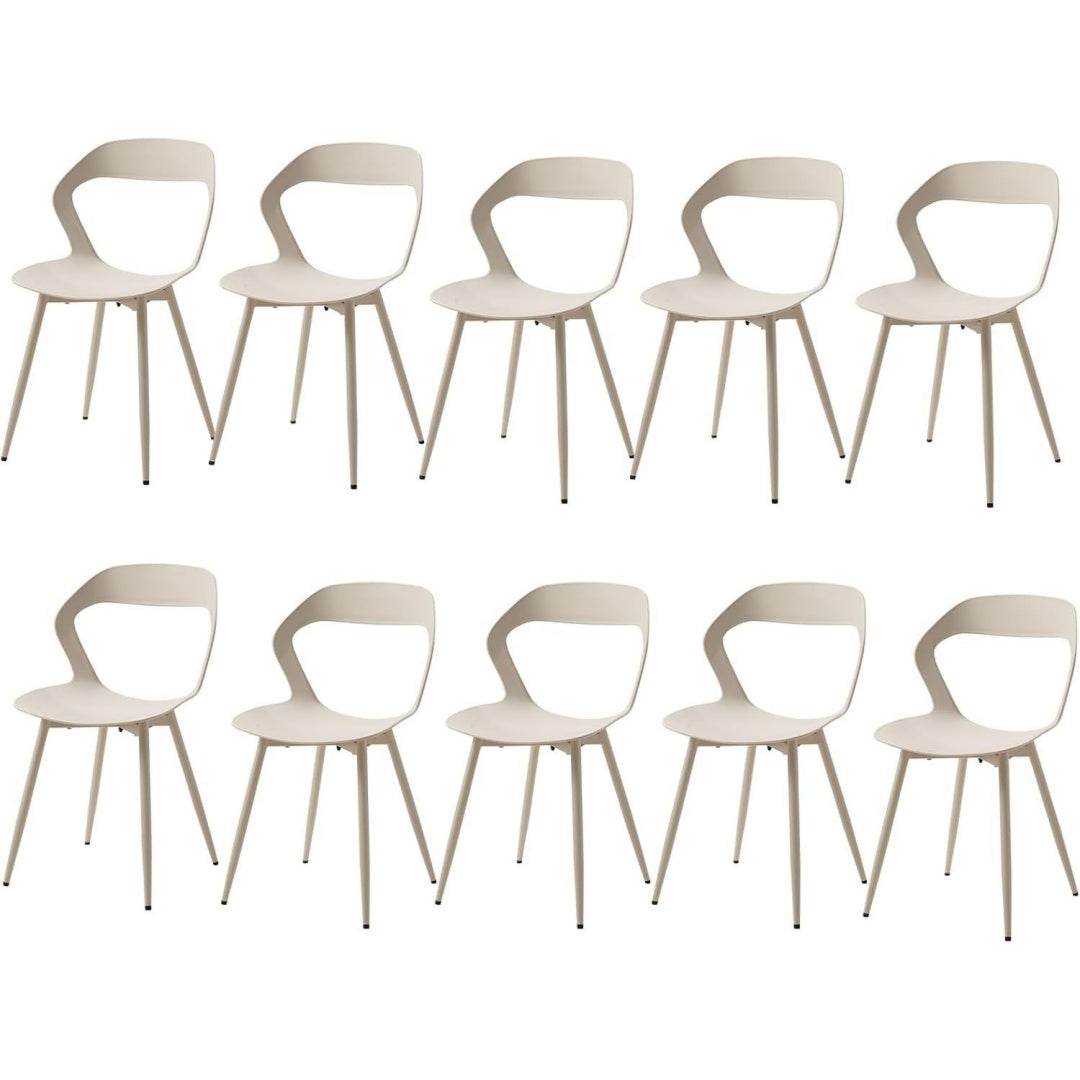 Sedie struttura in metallo beige